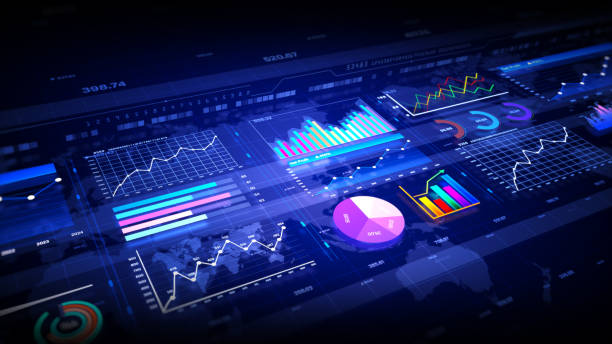 istock Market data and Infographics animation, Digital data graph processing investment and business statistics, Business and market data analysis and reports, with infographics background 3d rendering 1484995546