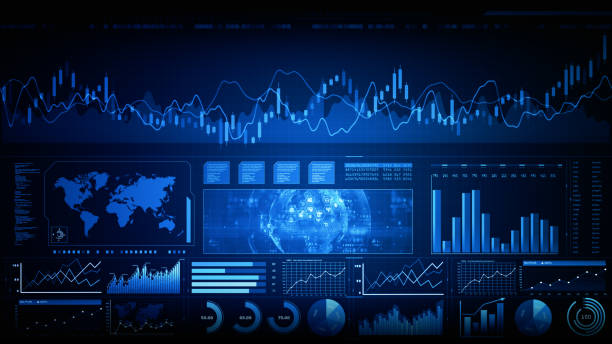 istock Infographics background 3d rendering, Market data and Infographics animation, Digital data graph processing investment and business statistics, Global business and market data analysis and reports 1484995760