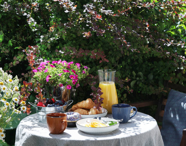 istock Fresh and delisious outdoor breakfast. 1484997819