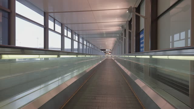 Automatic walkway at airport