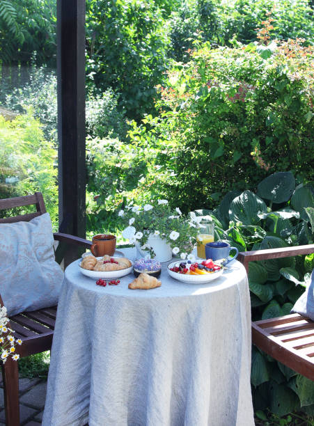 istock Fresh and delisious outdoor breakfast. 1484998930