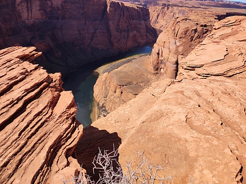 views of Horseshoe bend and the colorado river in Page, Arizona