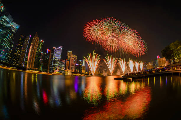 istock Fireworks show to celebrate National Day SG 54 1485004447