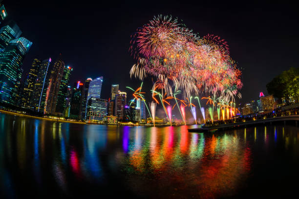 istock Fireworks show to celebrate National Day SG 54 1485004459