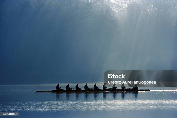 Canoe Team Stock Photo - Download Image Now - Teamwork, Sports Team, Rowing