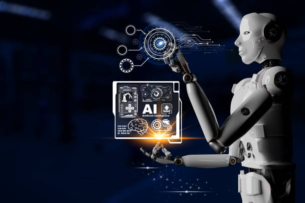 istock AI Technology CHAT to people help to touch touching UI screen interface point to the point that needs to corrected New technology in IOT business industry AI 1485006209