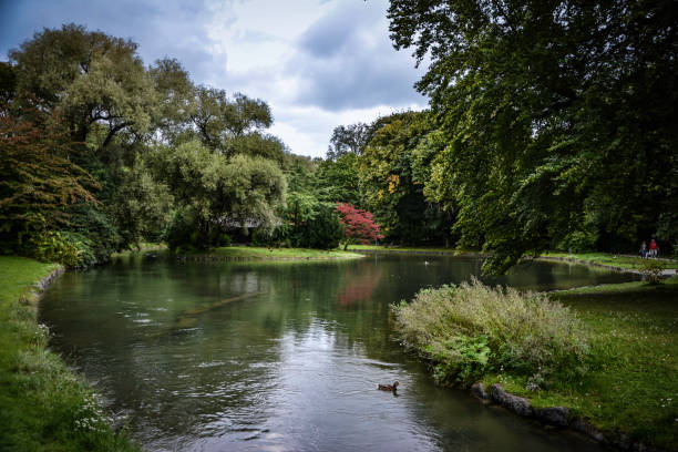 The Englischer Garten is a large public park in the centre of Munich, Bavaria, stretching from the city centre to the northeastern city limits.