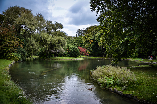 The Beautiful Englischer Garten (English Garden) of Munich, Germany