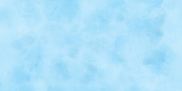 istock Abstract painted light blue clouds watercolor background, Abstract beautiful light blue cloudy sky concept for design template 1485016031