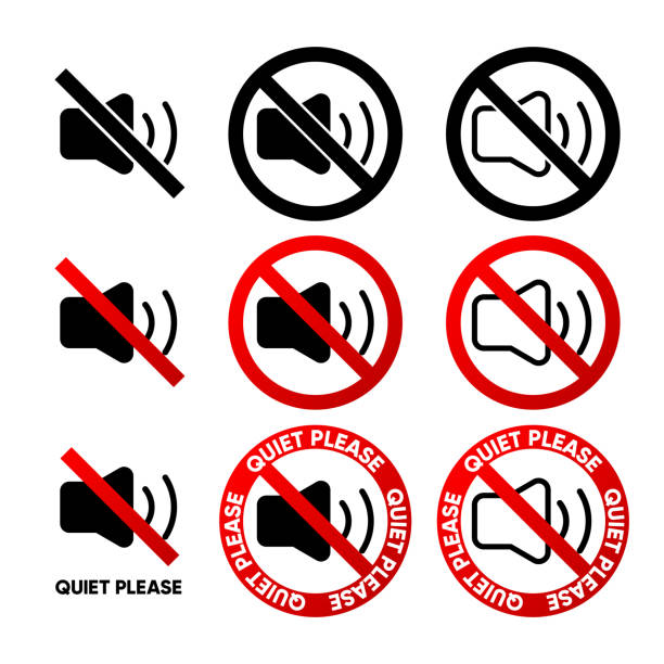 Quiet please. Noise prohibition signs collection. Please make silence. Turn off the sound on your phone. You cant listen to music. Request for silence. Vector illustration. Quiet please. Noise prohibition signs collection. Please make silence. Turn off the sound on your phone. You cant listen to music. Request for silence. Vector illustration keep calm and stock illustrations