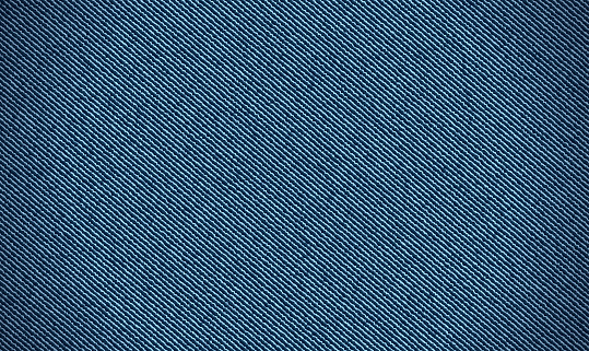 Vector background jeans denim texture. Detailed texture of blue denim fabric with high resolution. Blue denim textile background Illustration. Texture of dark blue navy jeans. Vector illustration EPS10.