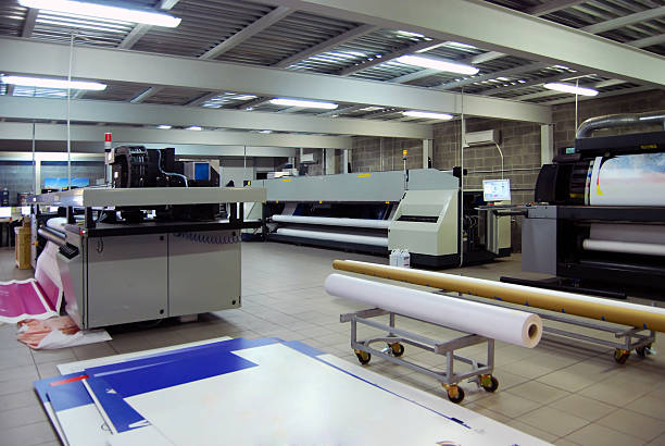 stampa digitale-stampante di grande formato - printing press digitally generated image format printout foto e immagini stock