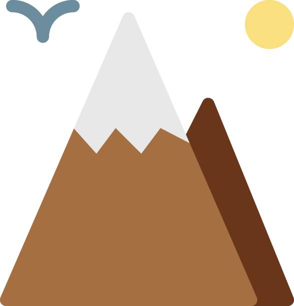illustrazioni stock, clip art, cartoni animati e icone di tendenza di montagna - mountain landscape mountain peak small