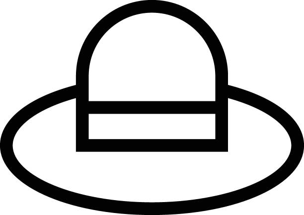 hat hat Vector illustration on a transparent background. Premium quality symmbols. Thin line vector icons for concept and graphic design. girl with cowboy hat stock illustrations