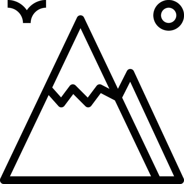góra - mountain landscape mountain peak small stock illustrations