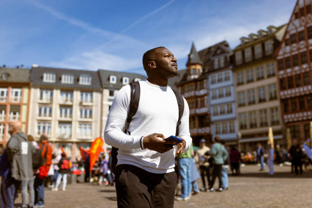 Exploring Romer Square in Frankfurt: Casual Black Tourist Ventures into Romer Square