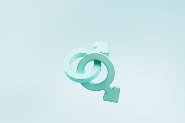 istock Two related male signs. Gay relationship symbol. 3D rendering. 1485043886