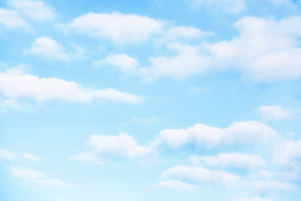 istock Pastel summer sky with a scattering of clouds 1485049107