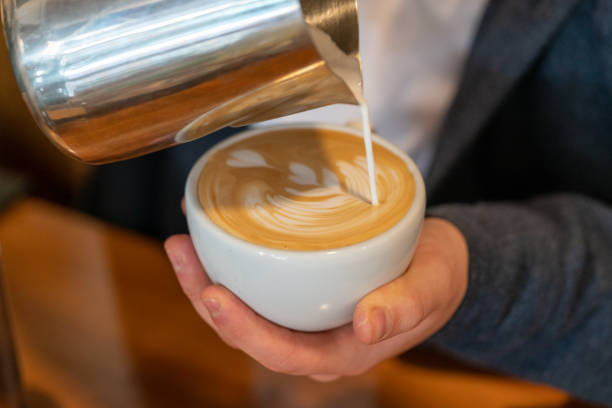 istock Barista make coffee cup latte art 1485057196