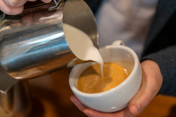 istock Barista make coffee cup latte art 1485057198
