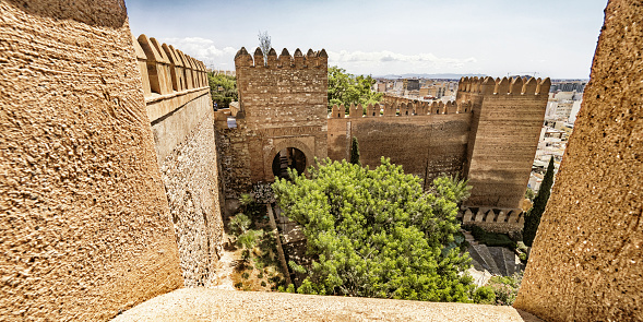Monumental Complex of Alcazaba of Almería, Castle and Walls of Cerro of San Cristóbal, 15-16th Century Castle, Almería, Andalucía, Spain, Europe