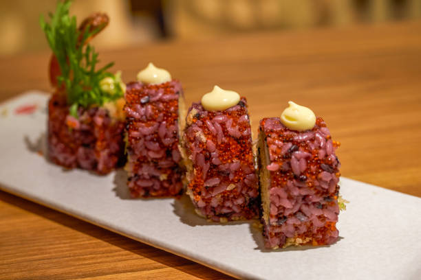 istock A classic Japanese dish, California sushi rolls 1485067271