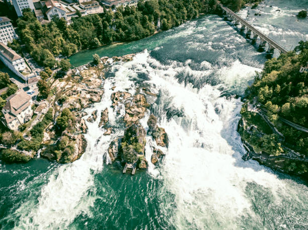 istock Rhine Falls waterfall in the river Rhine seen from above 1485068662