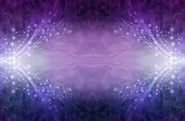 Ethereal spiritual symmetrical sparkling deep purple blue template