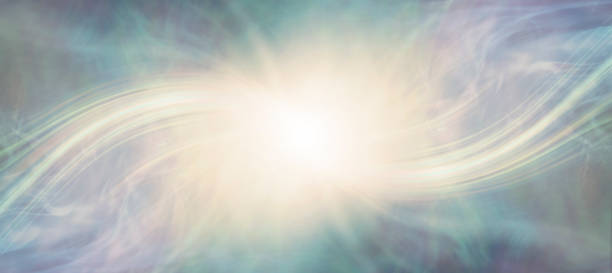istock Flowing ethereal pastel jade and lemon coloured wide template 1485069260