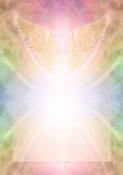 istock Beautiful Rainbow Angel Therapy Template 1485069397