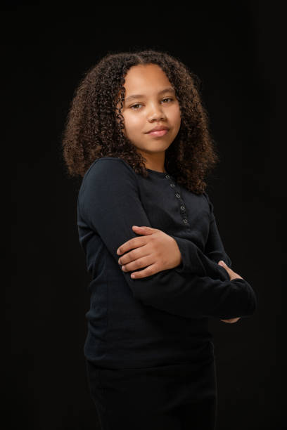 istock Black female teenager studio portrait 1485069430