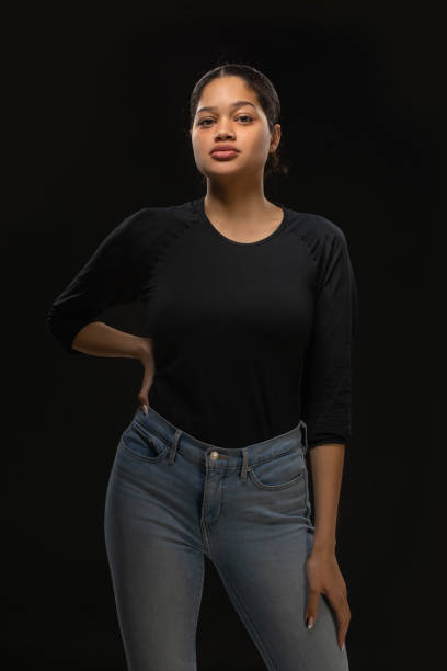 istock Beautiful young diverse female posing for studio portrait 1485070753