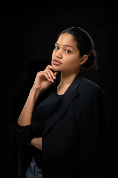 istock Beautiful young diverse female posing for studio portrait 1485070755