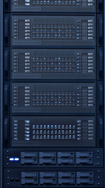 istock Technology Concept - Data Center And Shots Multiple Rows Of Fully Operational Server Racks in Server Room - Computer Network Security Concept 1485070938