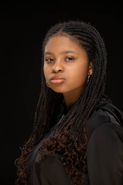istock Black female teenager studio portrait 1485071679