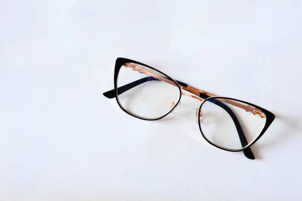 istock Glasses lie on a white background 1485075554