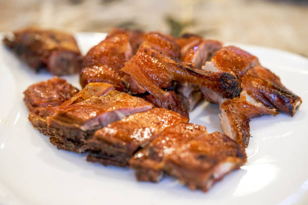 A delicious traditional Guangxi dish, dry fried knife duck