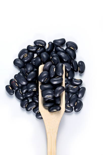 istock Black kidney bean, Black Turtle Beans with wooden spoon 1485082603