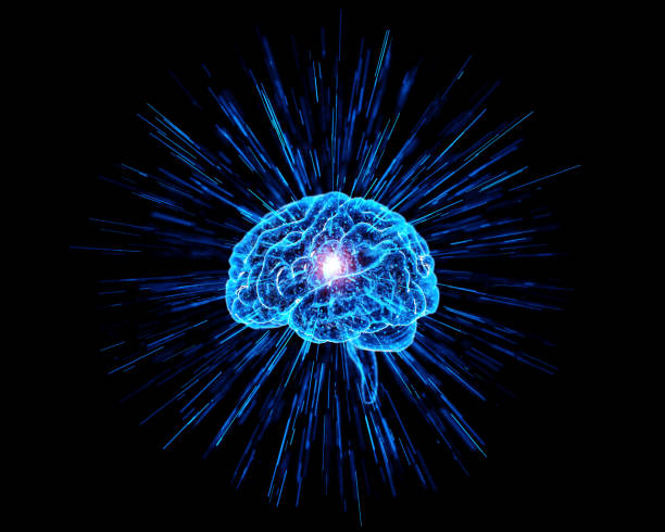 Digital Mind. AI Brain Concept stock photo