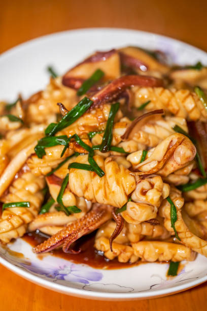 istock A delicious Chinese home-style dish, fried squid in sauce 1485087338