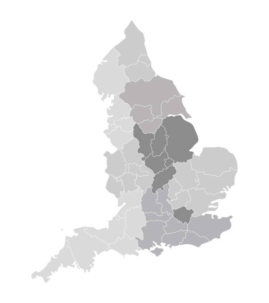 Italy map Italy map administration regions in grey modern map north east england uk stock illustrations