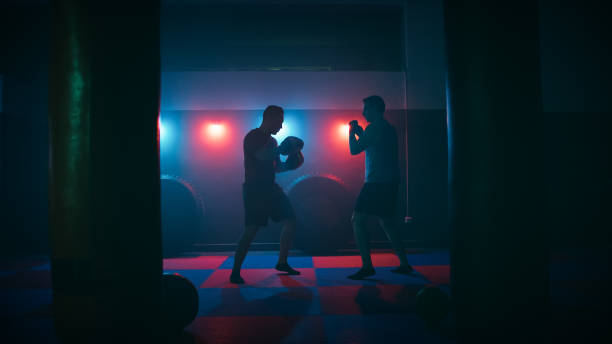 istock Boxing fight in the gym 1485091776