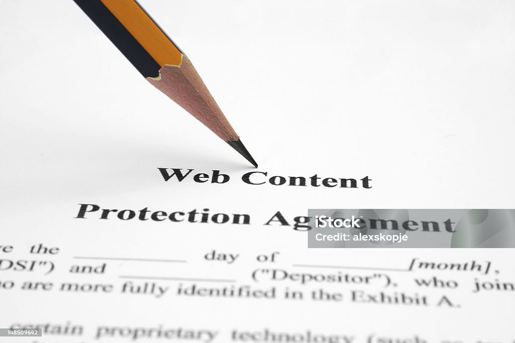 Contrato de Proteção de Web - Foto de stock de Acaso royalty-free