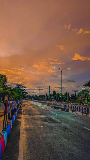 istock Dusk at musi rawas regency plaza 1485098952