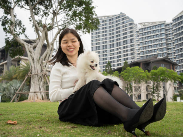 istock woman with dog 1485101311