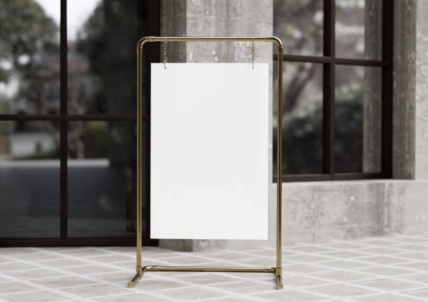 istock Wedding white Board, welcome sign, Seating chart Mockup , outdoors. Greeting template with clipping path. 1485110197