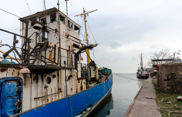 istock old ship ran aground in Ukraine 1485113505