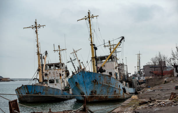 istock old ship ran aground in Ukraine 1485115644