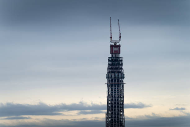 The highest building green space under construction in Chengdu, Sichuan Province on a cloudy day, Shufeng 468