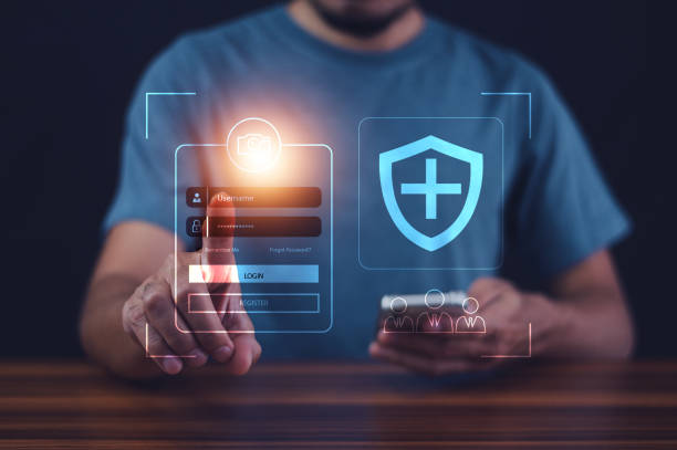istock Cybersecurity and privacy concept, People using password login to data center in privacy mode and Cybersecurity 1485121850